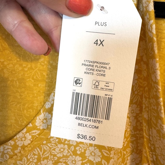 NWT Wonderly Summer Floral Tank PLUS: 4X #CL - Picture 9 of 9